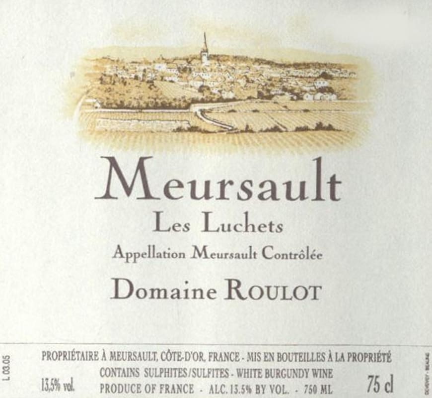 Domaine Roulot Meursault Les Luchets 2006 Front Label