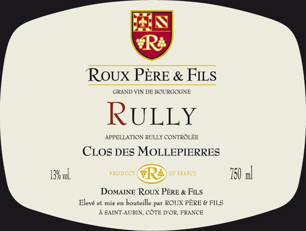Domaine Roux Pere & Fils Rully Clos des Mollepierres 2011 Front Label