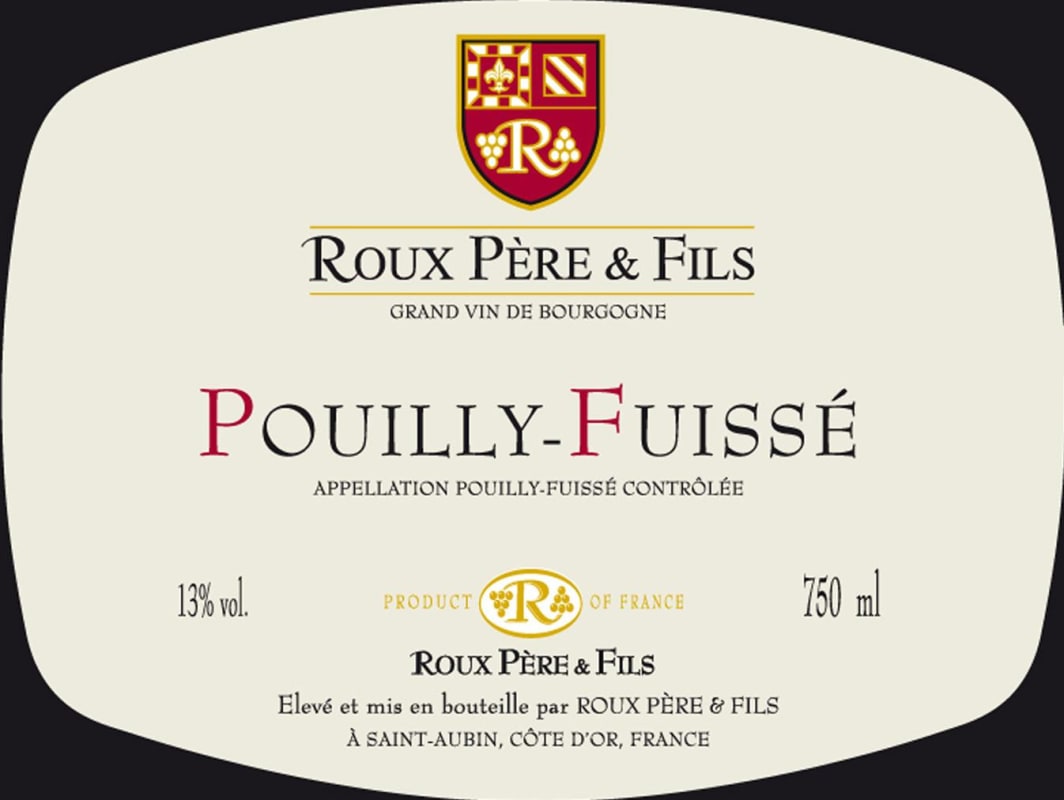 Domaine Roux Pere & Fils Pouilly-Fuisse 2013 Front Label