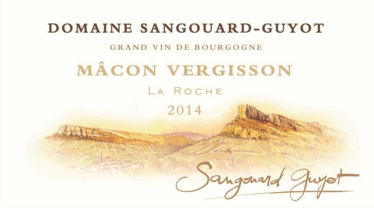 Domaine Sangouard-Guyot Macon Vergisson La Roche 2014 Front Label