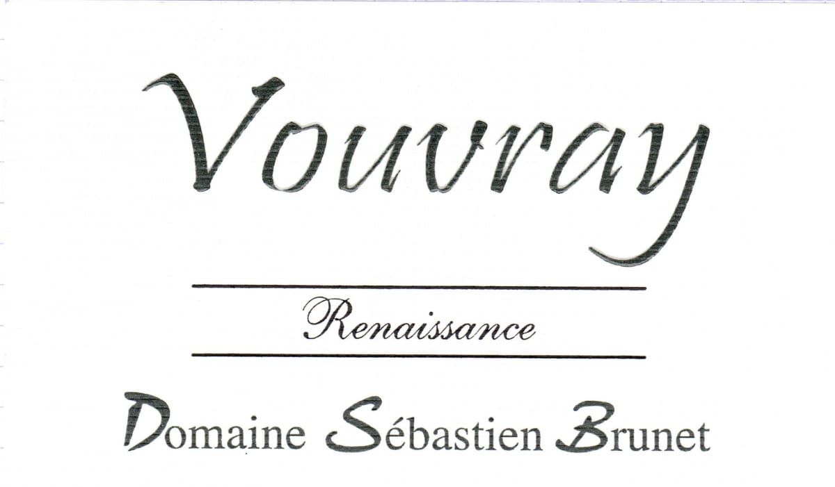Domaine Sebastian Brunet Vouvray Renaissance 2015 Front Label