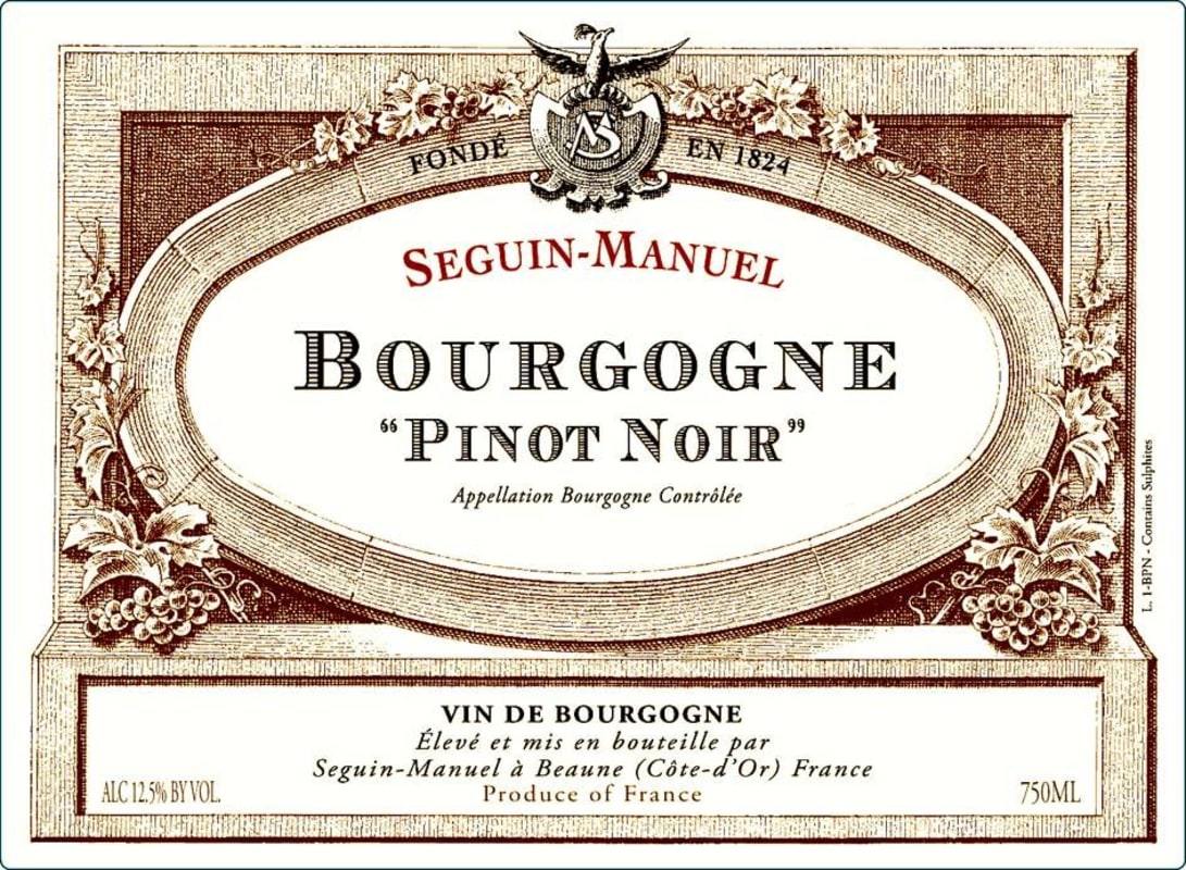 Domaine Seguin-Manuel Bourgogne Pinot Noir 2014 Front Label