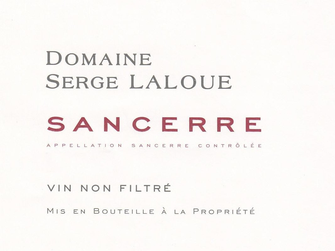 Domaine Serge Laloue Sancerre Rouge 2013 Front Label