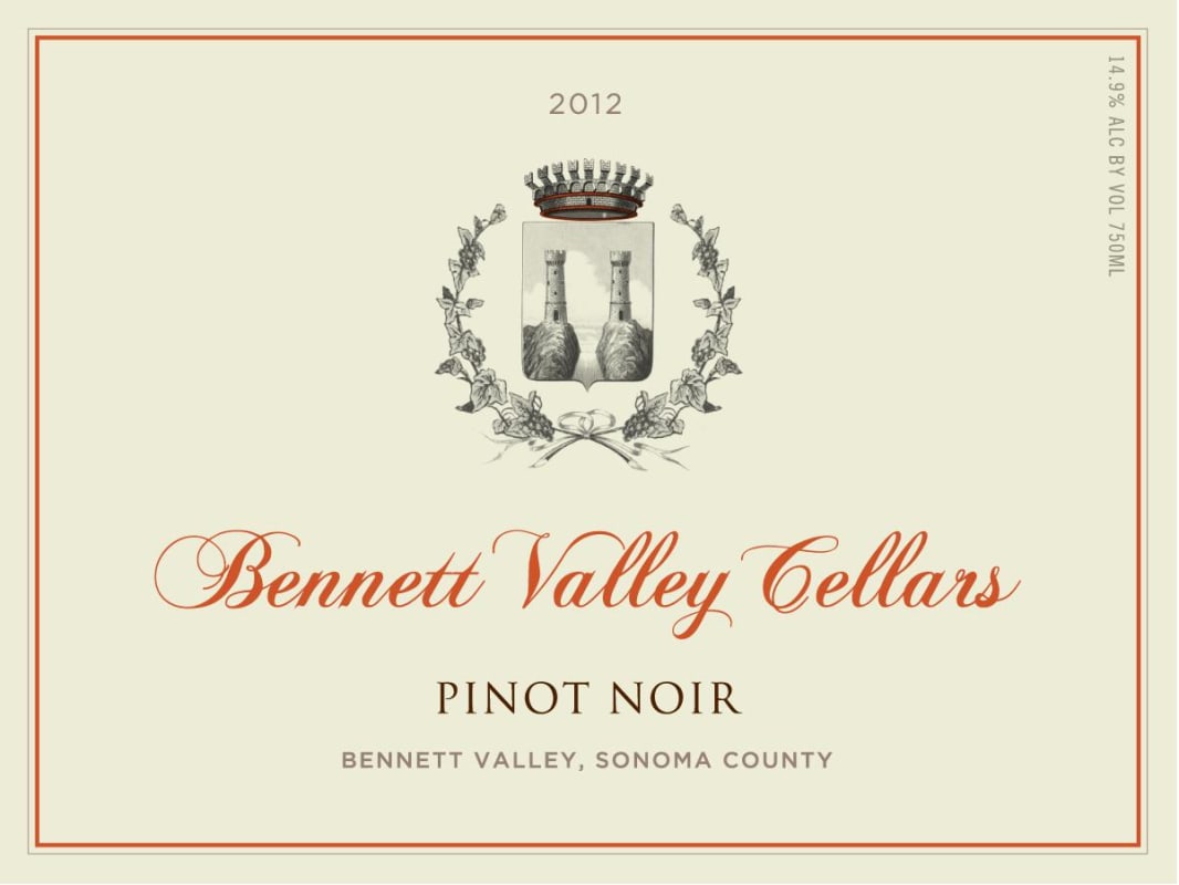Bennett Valley Cellars Pinot Noir 2012 Front Label