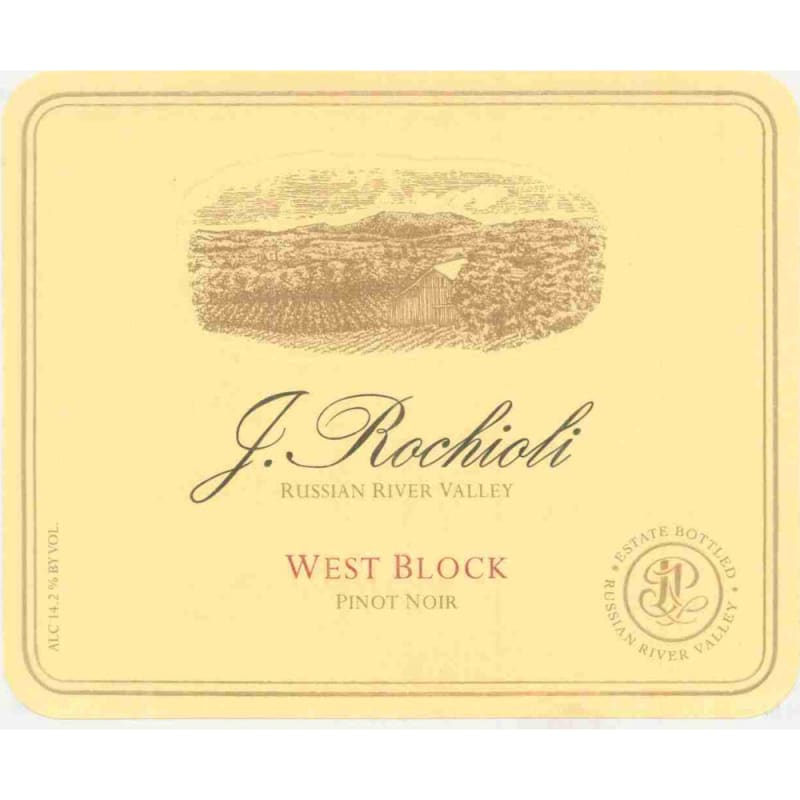 Rochioli West Block Pinot Noir 1997 Front Label