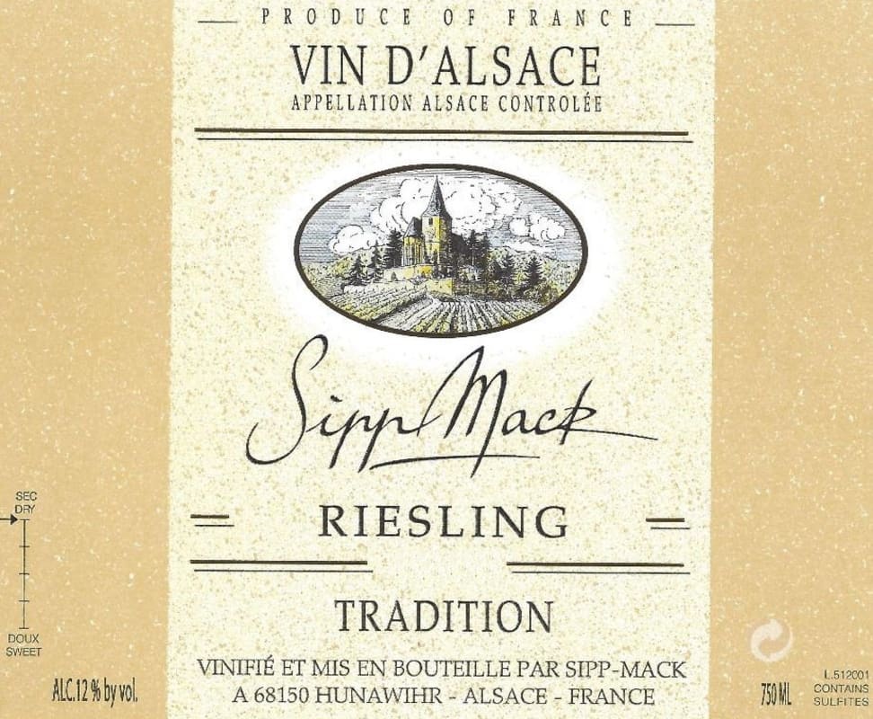 Domaine Sipp Mack Tradition Riesling 2014 Front Label