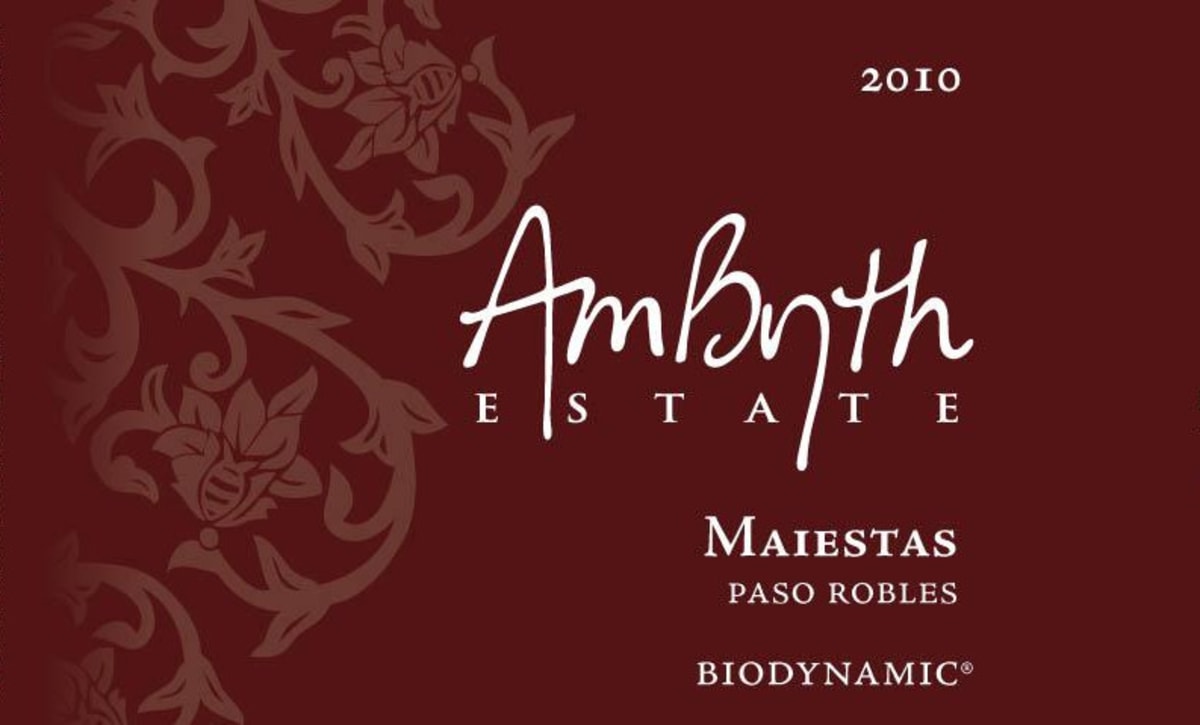 Ambyth Estate San Luis Obispo County Maiestas 2010 Front Label