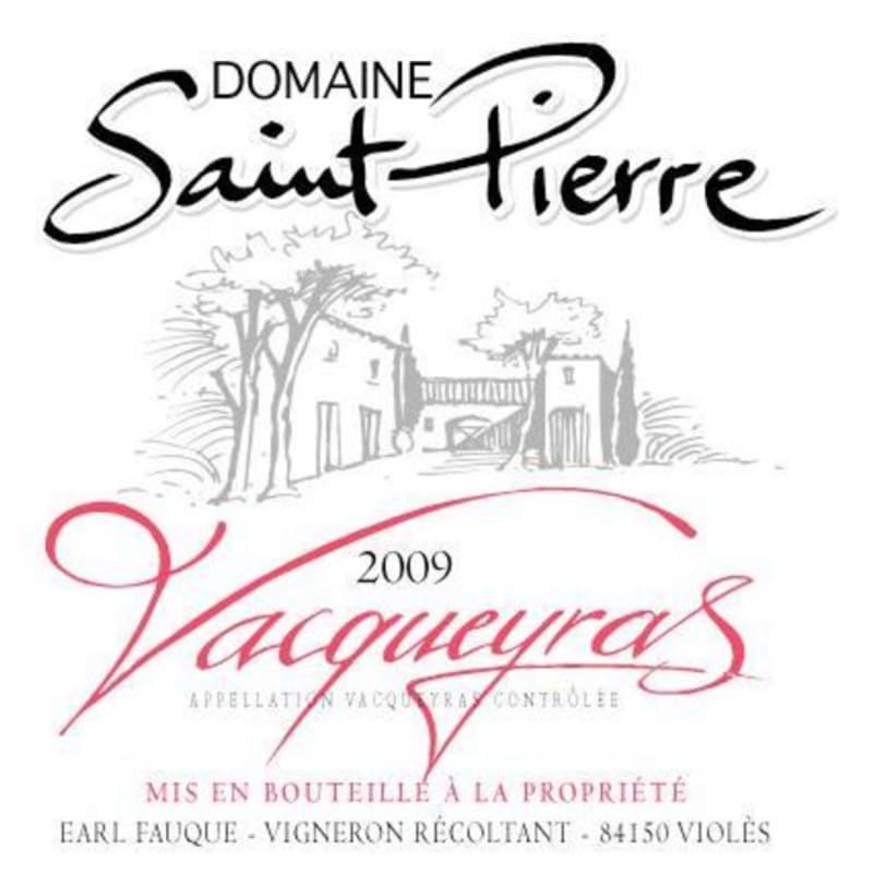 Domaine St Pierre Vacqueyras 2007 Front Label