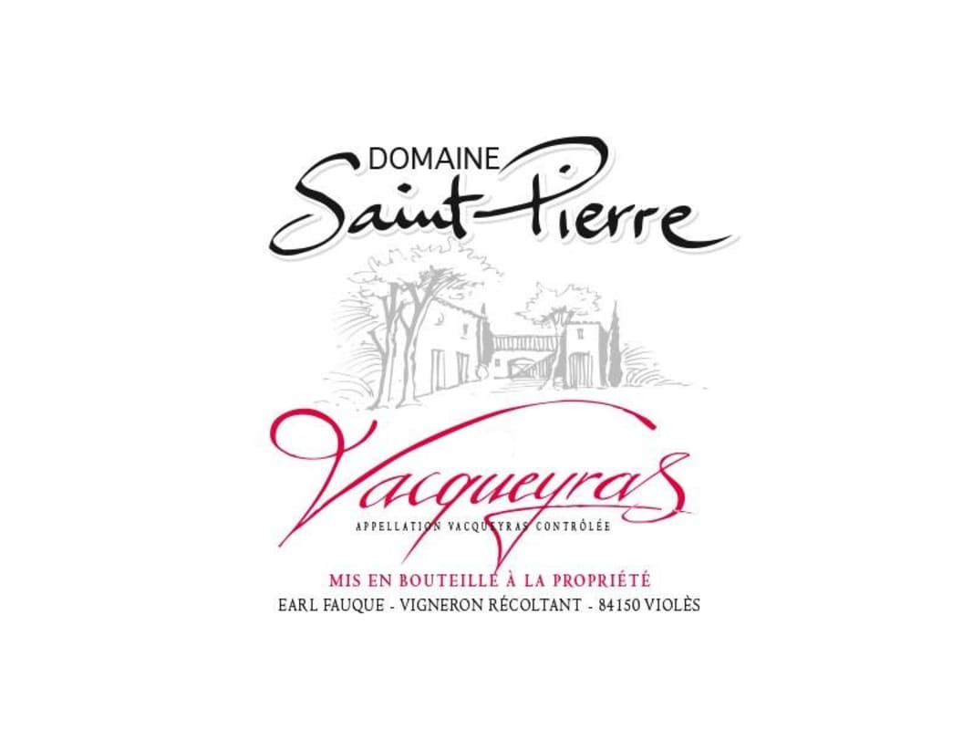Domaine St Pierre Vacqueyras 2014 Front Label