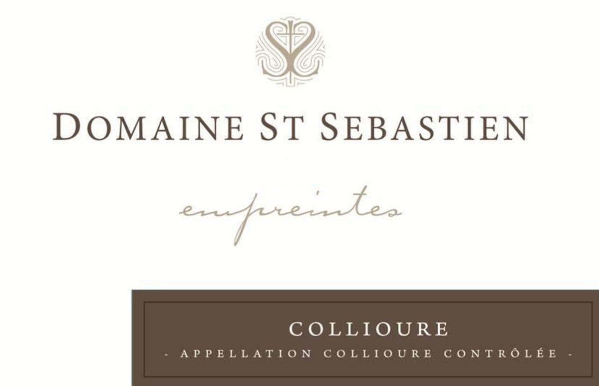 Domaine St Sebastien Collioure Empreintes Rouge 2014 Front Label