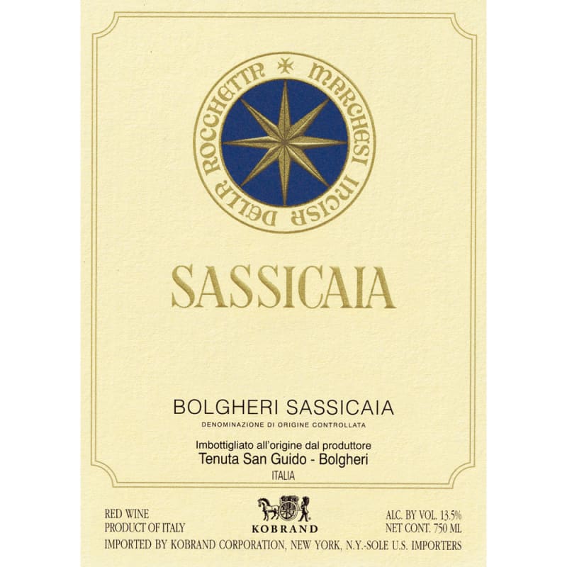 Tenuta San Guido Sassicaia (375ML half-bottle) 2015 Front Label