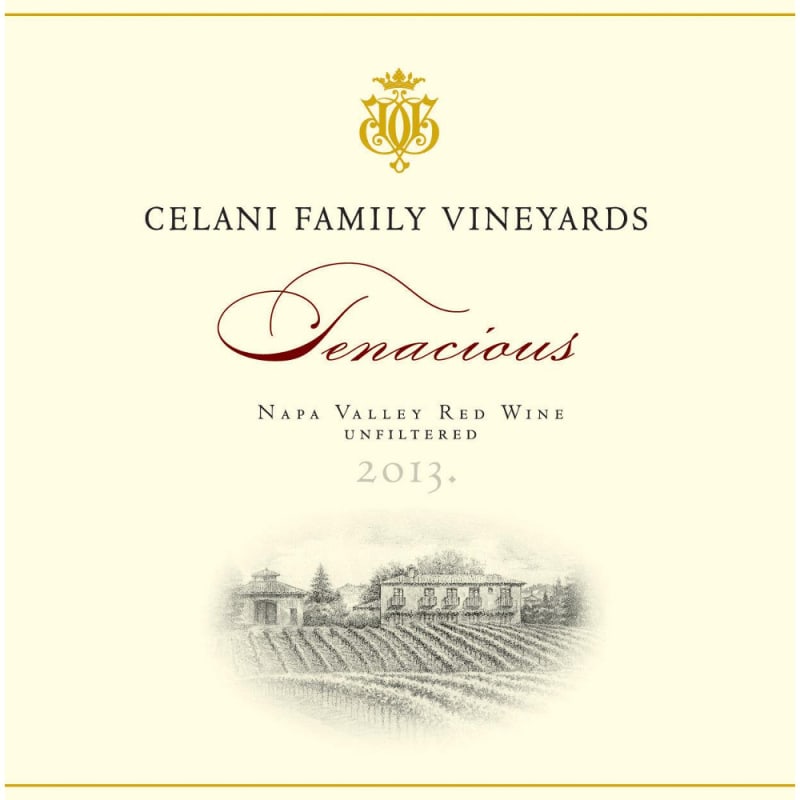 Celani Vineyards Tenacious 2013 Front Label