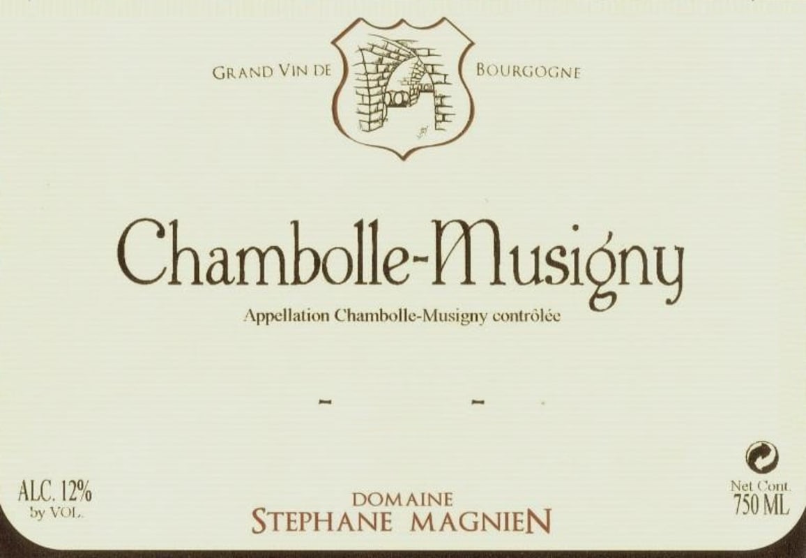 Domaine Stephane Magnien Chambolle-Musigny 2012 Front Label