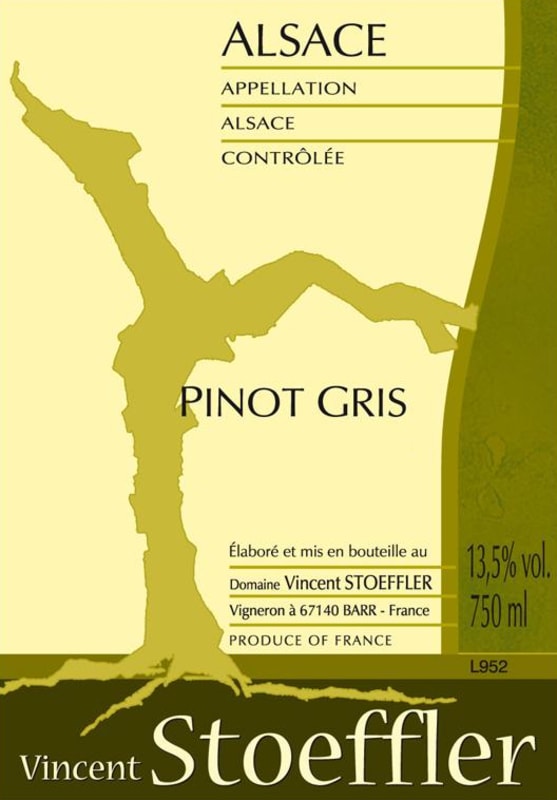 Domaine Stoeffler Pinot Gris 2015 Front Label