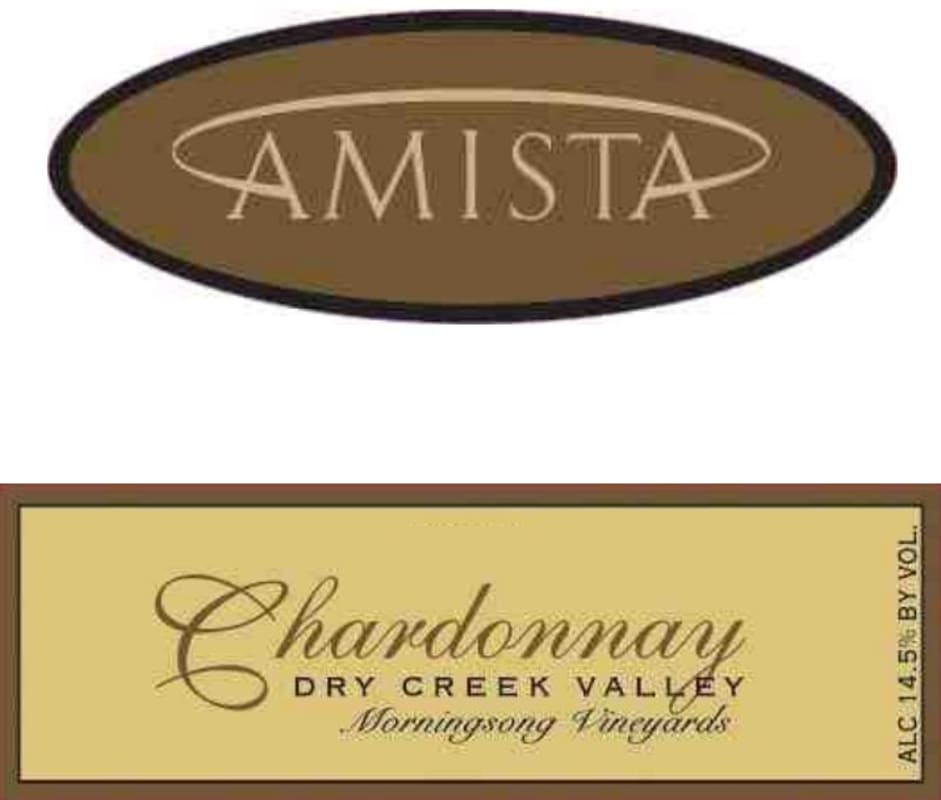 Amista Vineyards Morningsong Chardonnay 2012 Front Label
