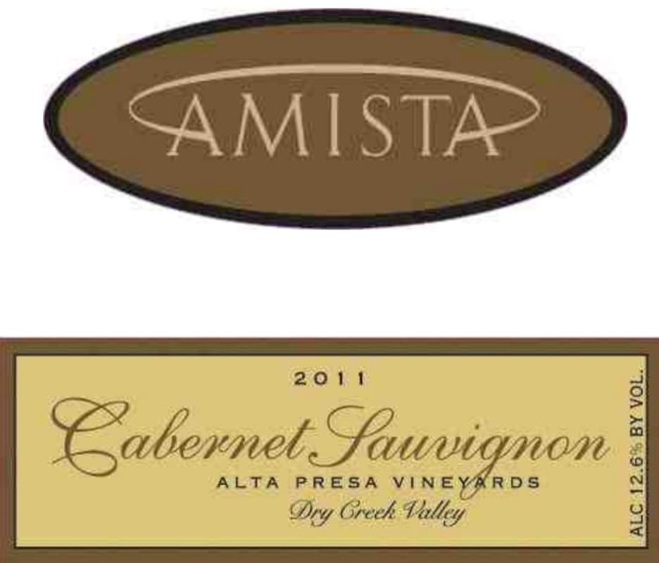 Amista Vineyards Cabernet Sauvignon Alta Presa 2011 Front Label
