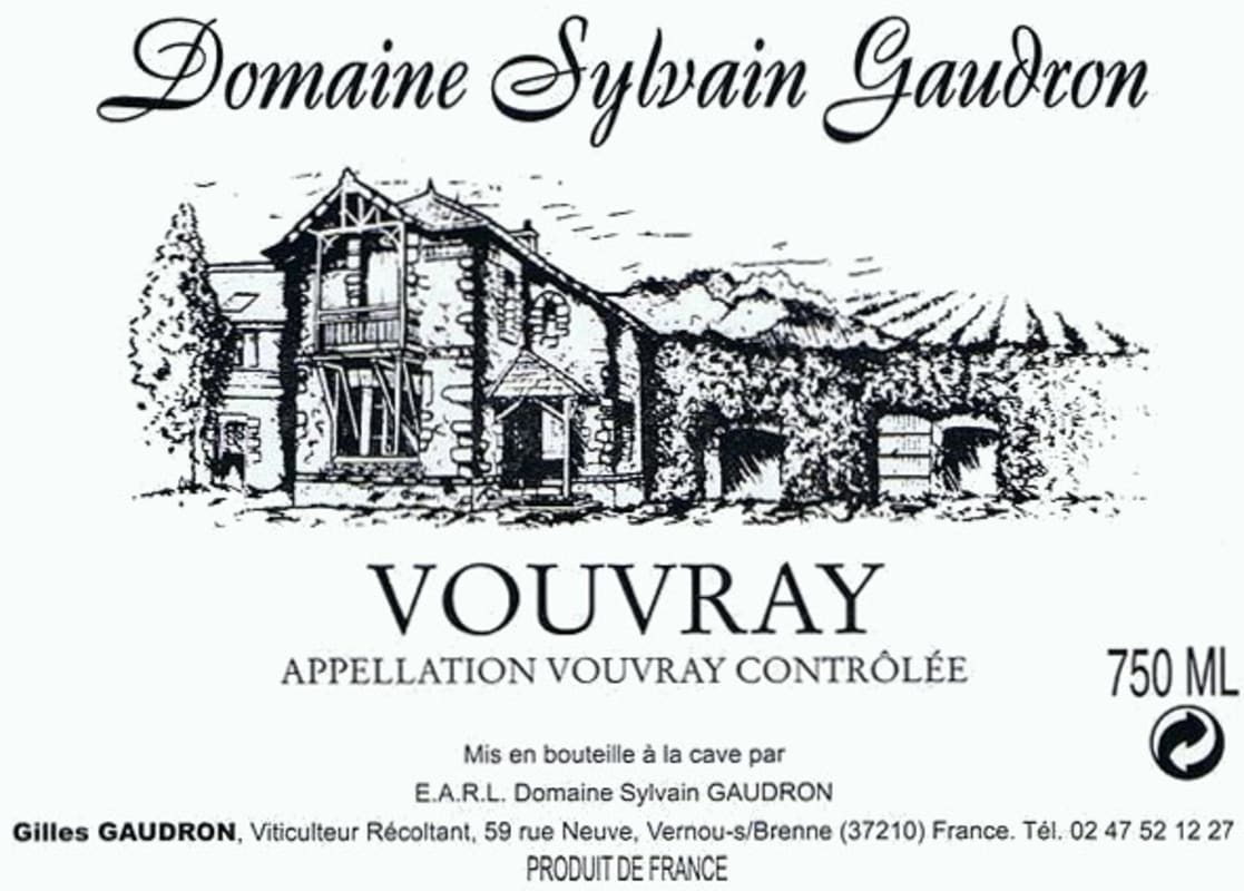 Domaine Sylvain Gaudron Vouvray 2013 Front Label