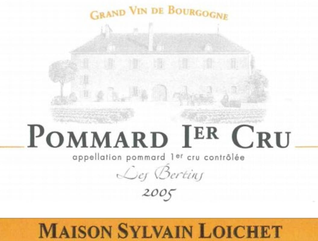 Domaine Sylvain Loichet Pommard Les Bertins Premier Cru 2005 Front Label