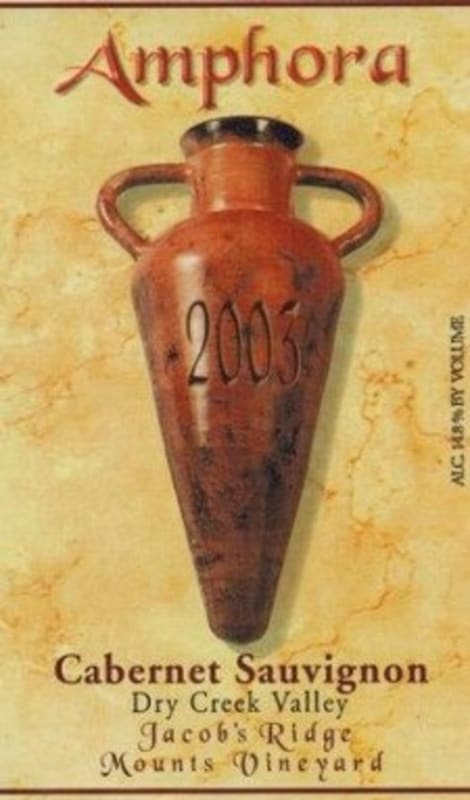 Amphora Wines Mounts Cabernet Sauvignon 2003 Front Label