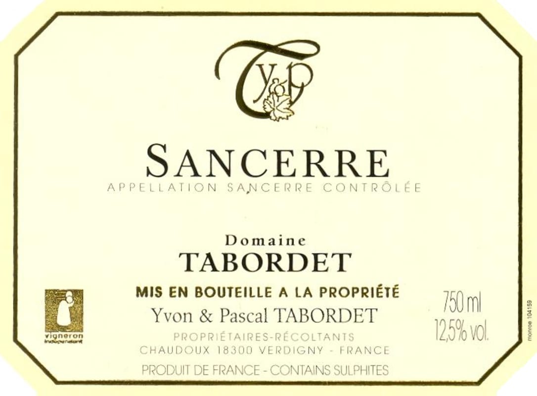 Domaine Tabordet Sancerre 2014 Front Label