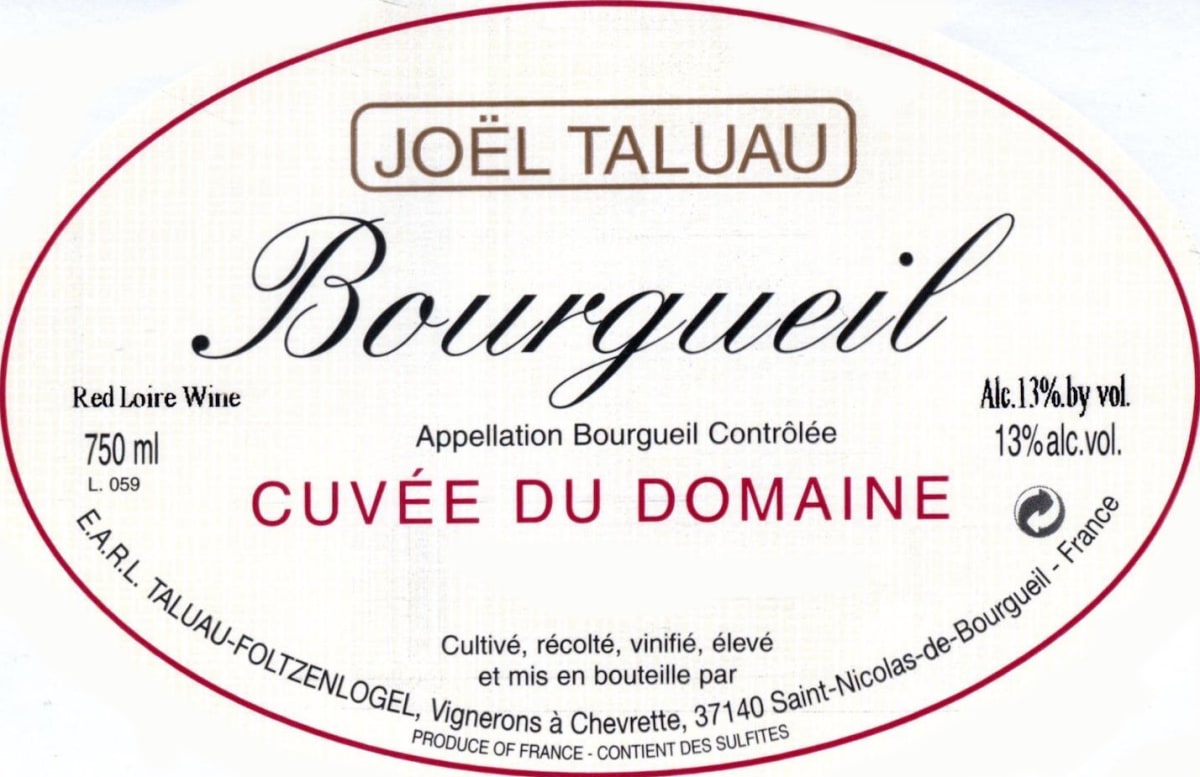 Domaine Taluau et Foltzenlogel Saint-Nicolas de Bourgueil Cuvee de Domaine 2011 Front Label