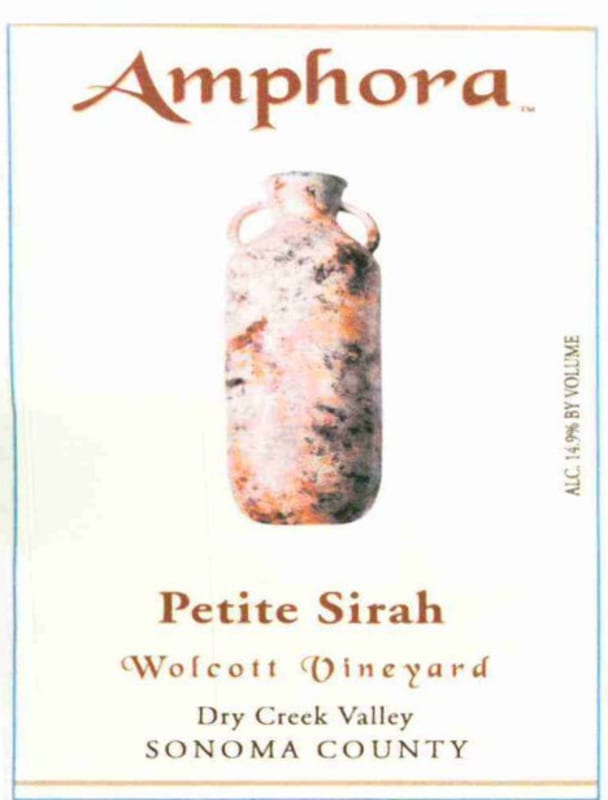 Amphora Wines Wolcott Petite Sirah 2010 Front Label