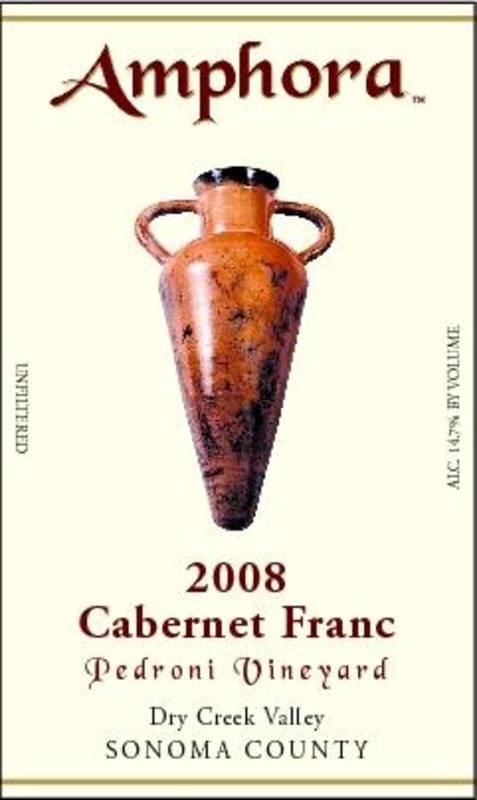 Amphora Wines Pedroni Cabernet Franc 2008 Front Label