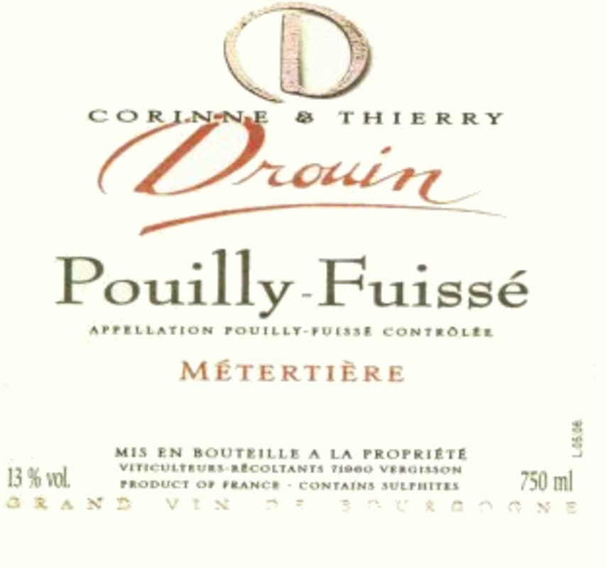 Domaine Thierry Drouin Pouilly-Fuisse Marechaude 2011 Front Label