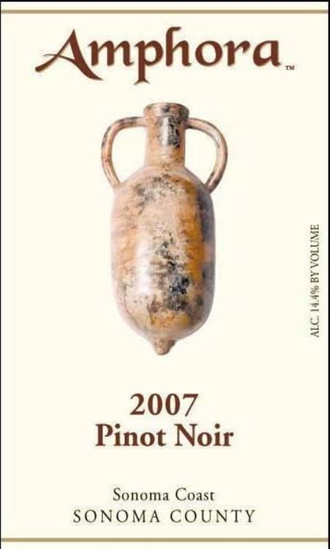 Amphora Wines Sonoma Coast Pinot Noir 2007 Front Label