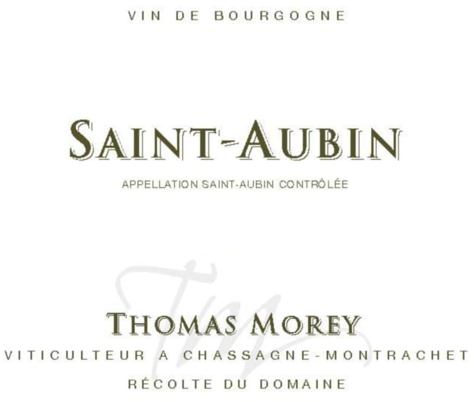 Domaine Thomas Morey Saint-Aubin 2013 Front Label