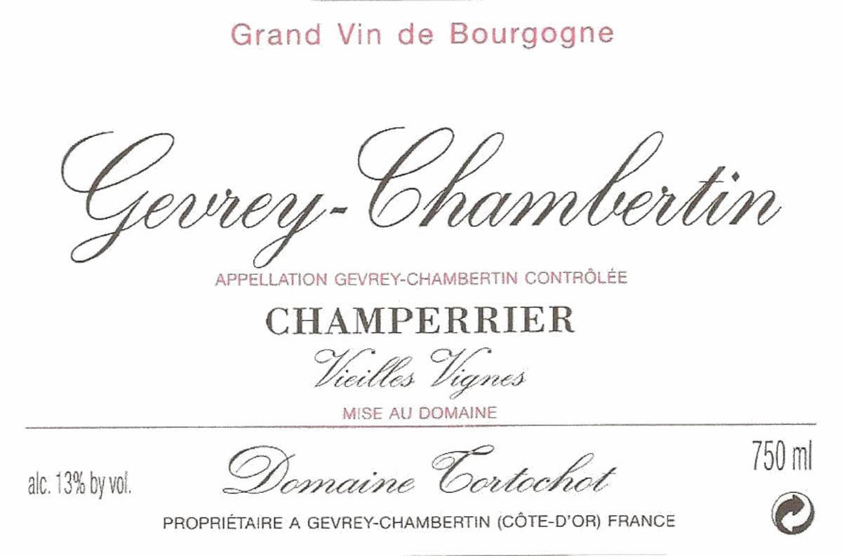 Domaine Tortochot Gevrey-Chambertin Champerrier Vieilles Vignes 2014 Front Label