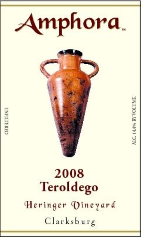 Amphora Wines Heringer Teroldego 2008 Front Label