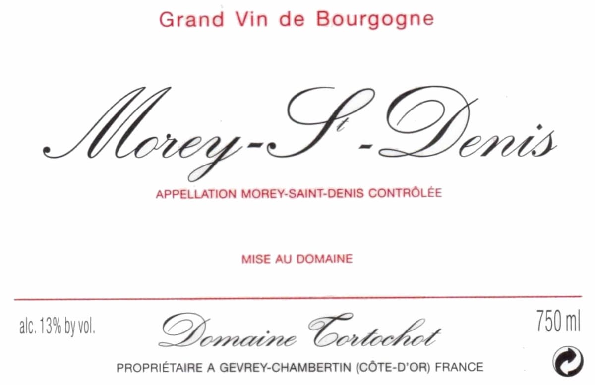 Domaine Tortochot Morey-St-Denis 2012 Front Label