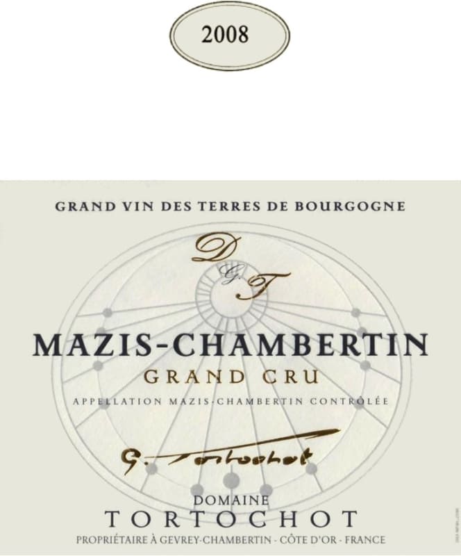Domaine Tortochot Mazis-Chambertin Grand Cru 2008 Front Label