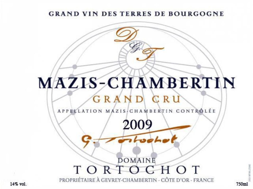 Domaine Tortochot Mazis-Chambertin Grand Cru 2009 Front Label