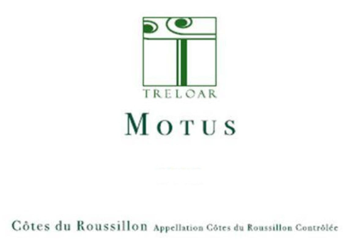 Domaine Treloar Cotes du Roussillon Motus 2012 Front Label