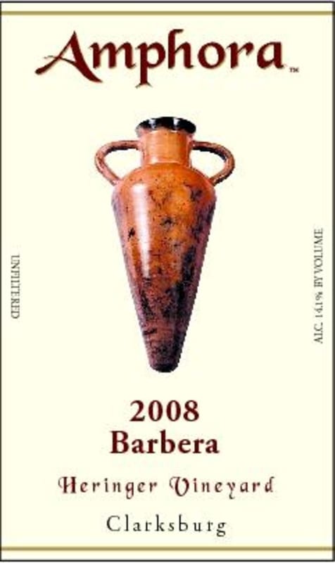 Amphora Wines Heringer Barbera 2008 Front Label