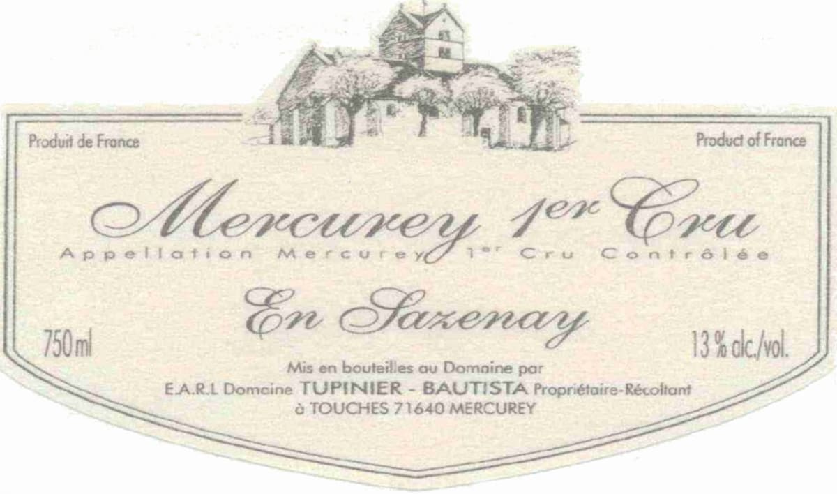 Domaine Tupinier-Bautista Mercurey En Sazenay Premier Cru 2006 Front Label