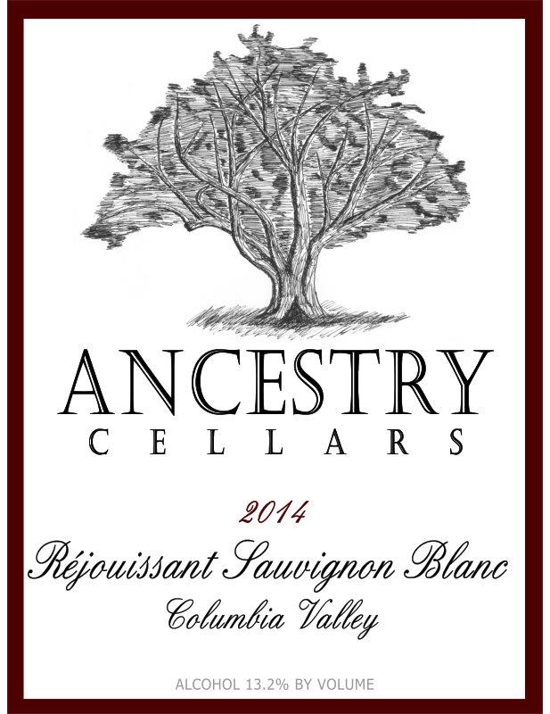 Ancestry Cellars Rejouissant Sauvignon Blanc 2014 Front Label