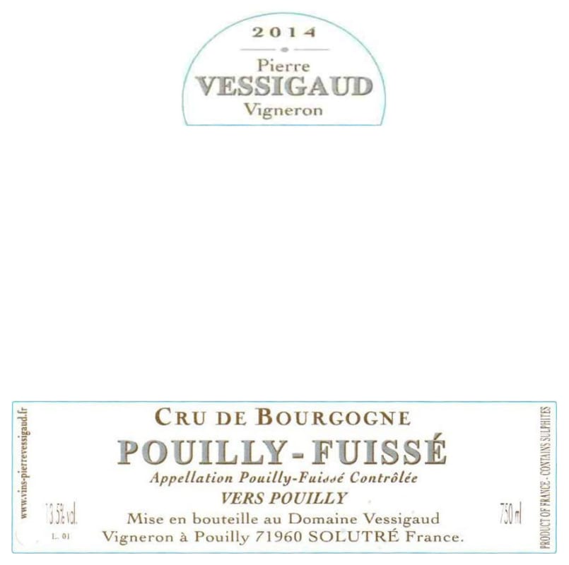 Domaine Vessigaud Pouilly-Fuisse Vers Pouilly 2014 Front Label