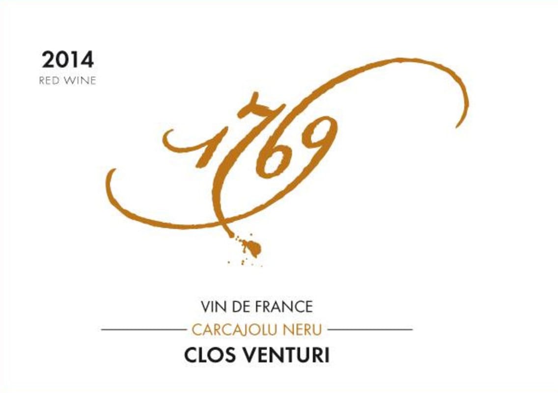 Domaine Vico Vin de France Clos Venturi 1769 Carcajolu Neru 2014 Front Label
