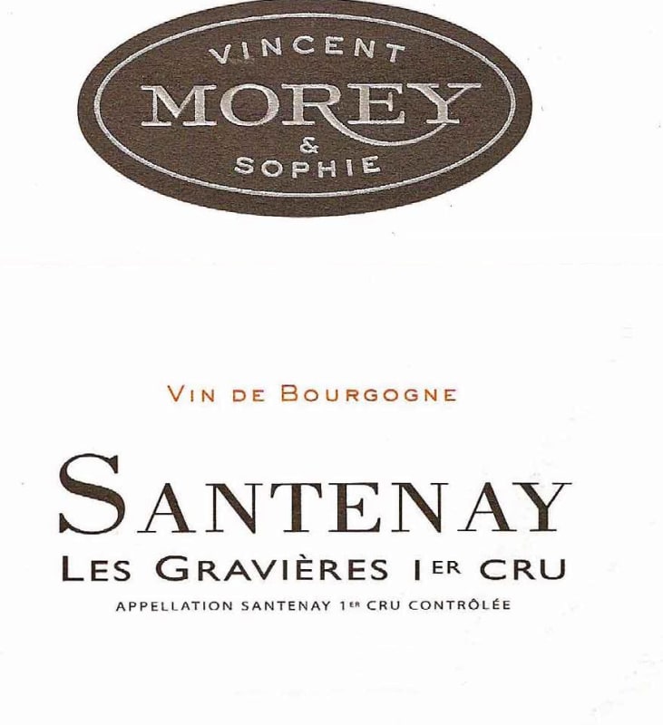 Domaine Vincent & Sophie Morey Santenay Les Gravieres Premier Cru 2013 Front Label