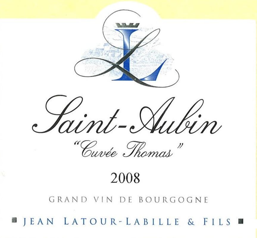 Domaine Vincent Latour Saint-Aubin Cuvee Thomas 2008 Front Label