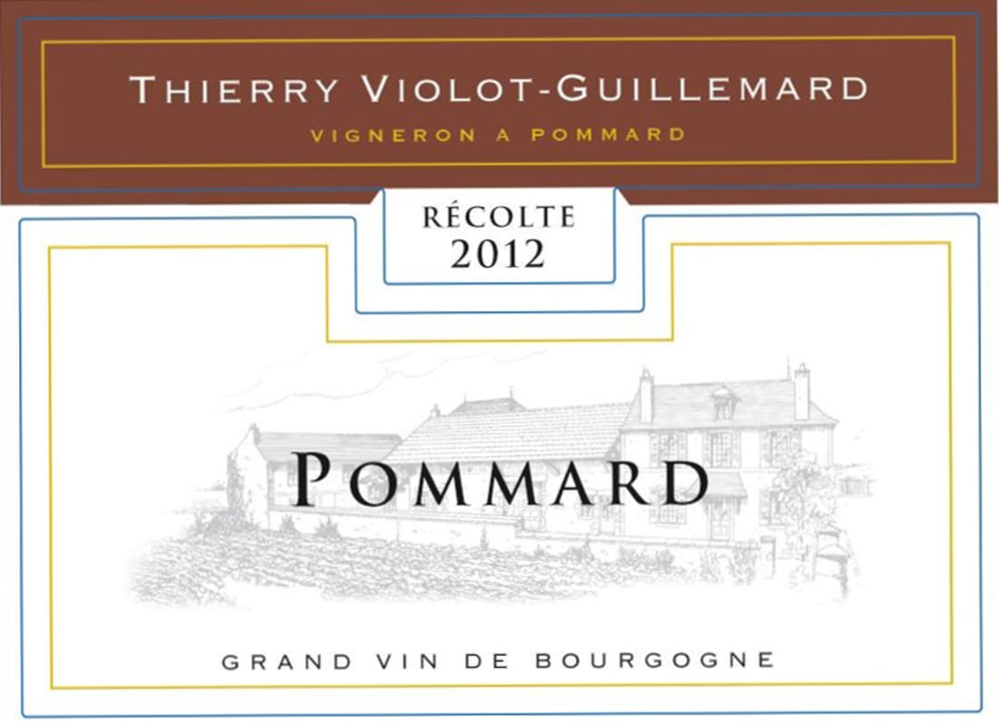 Thierry Violot-Guillemard Pommard 2012 Front Label