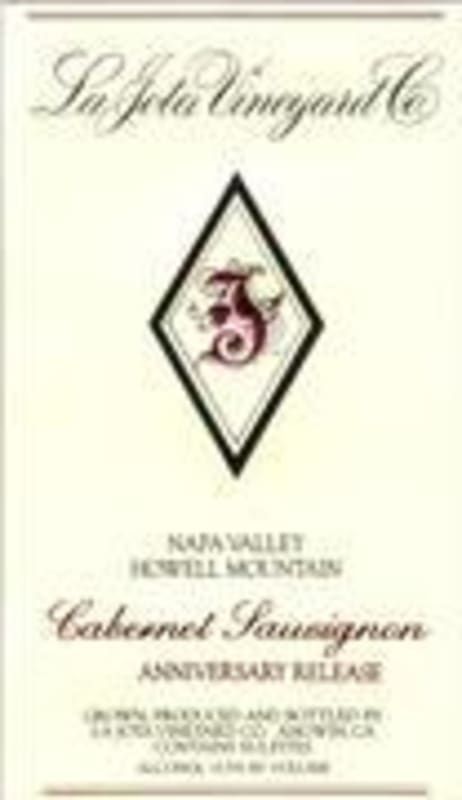 La Jota 16th Anniversary Howell Mt. Cabernet Sauvignon 1997 Front Label