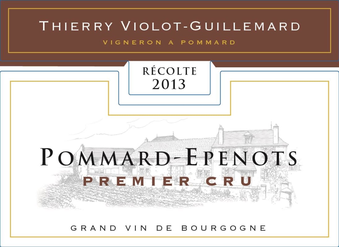 Thierry Violot-Guillemard Pommard-Epenots Premier Cru 2013 Front Label