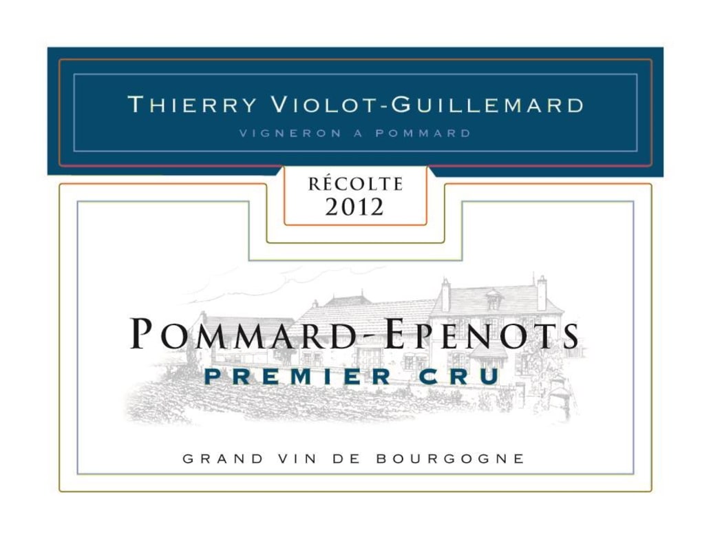 Thierry Violot-Guillemard Pommard-Epenots Premier Cru 2012 Front Label