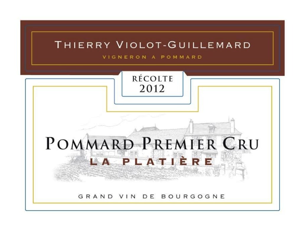 Thierry Violot-Guillemard Pommard La Platiere Premier Cru 2012 Front Label