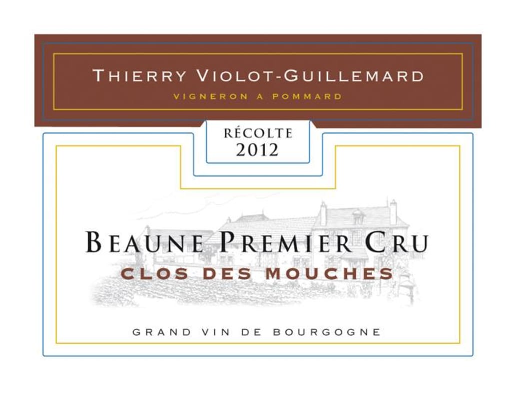 Thierry Violot-Guillemard Beaune Clos des Mouches Premier Cru 2012 Front Label