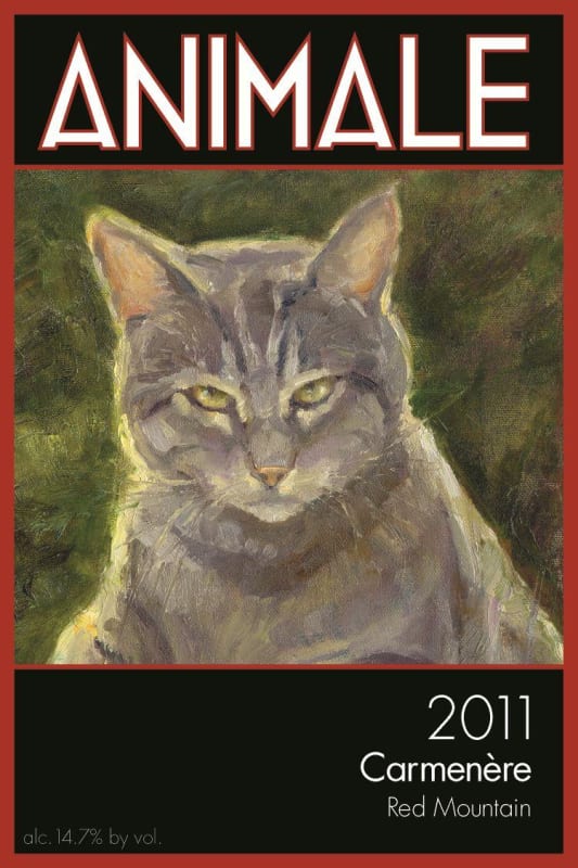 Animale Red Mountain Carmenere 2011 Front Label